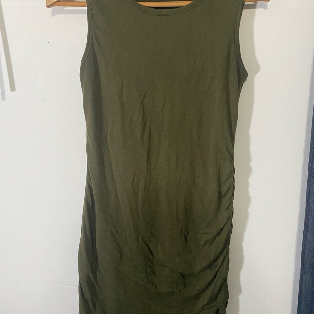 Olive Green Sleeveless Dress